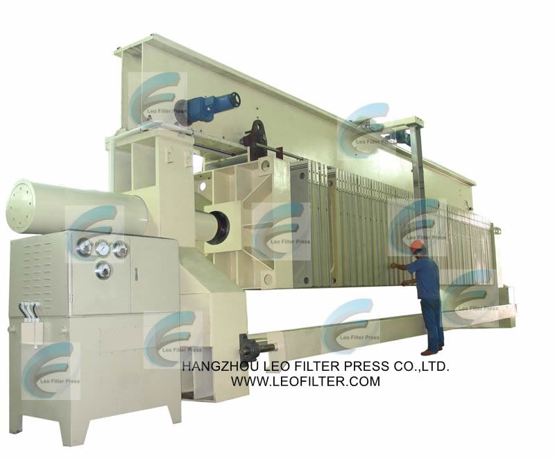 Leo Filter Press 1500 Series Full Automatic Overhead Beam Filter Press Sysetem